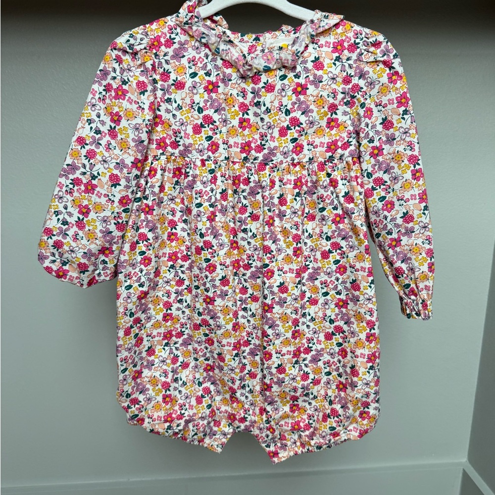Baby Boden Floral One Piece - Pink, Yellow, Green